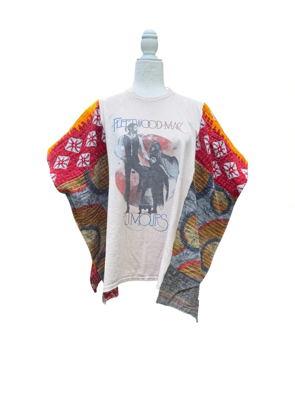 Handcrafted Upcycled FLEETWOOD MAC Kantha Tunic NWT One Size - Picture 6 of 12